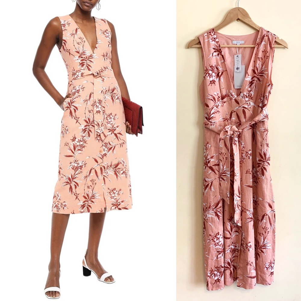 NWT Joie Ethelda 100% Linen Midi Dress Small